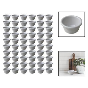 Imagem de Kit 60 Molheiras De Melamina Shoyu Molhos Ketchup 6,5Cm 50Ml