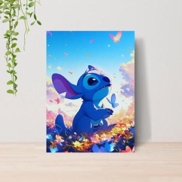 Imagem de Quadro Lilo e Stitch Infantil A4  Placa MDF 05 - Lomi Art