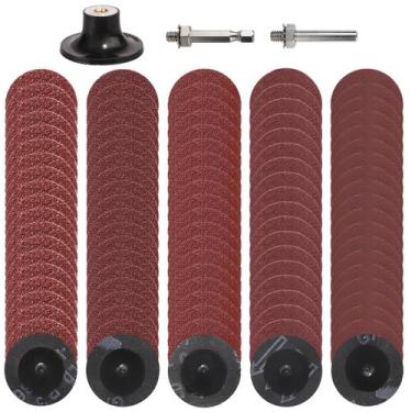 Imagem de Conjunto de discos de lixar Shineboc 103 unidades de 5 cm com suporte 