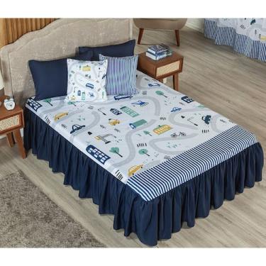 Imagem de Kit Colcha Cobre Leito Casal Infantil 7 Pcs Estampado, Decoração, Bebê