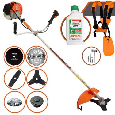 Imagem de Máquina de Cortar Grama Multifuncional Vulcan VR620H À Gasolina 62cc 3HP de Potência 12.500rpm Roçadeira Completa 6 Em 1 + ÓLEO STIHL 8017 2 Tempos