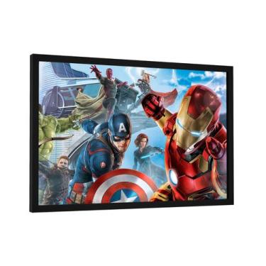 Imagem de Quadro decorativo - os vingadores - marvel - Cultture, 26,6x40cm, PRET