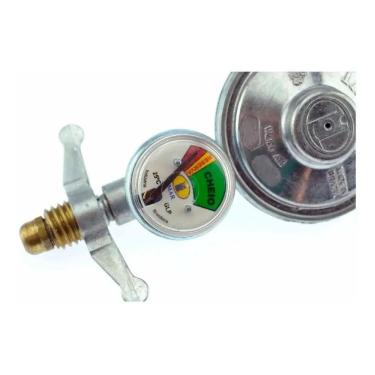 Imagem de Medidor De Gás Manômetro Registro Regulador Válvula Cozinha