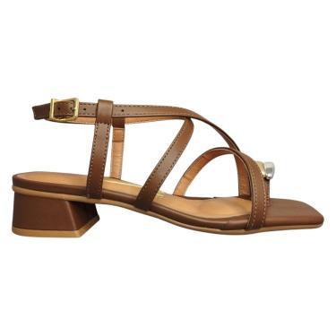 Imagem de Sandalia Feminina Dedo Salto Baixo Dourado Vizzano 6454.123