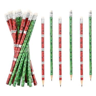 Imagem de 20 Lápis com Tema de Pixel e Borracha, Lápis Madeira Material Festa com Tema Pixel para Materiais Recompensa Sala Aula Escritório e Escola