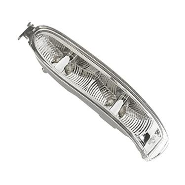 Imagem de Riloer Luz indicadora de seta do espelho retrovisor do carro, espelho âmbar, luz de LED, luz indicadora lateral, lente transparente, compatível com Mercedes W209 CLK 2002-2009, lado direito do passageiro