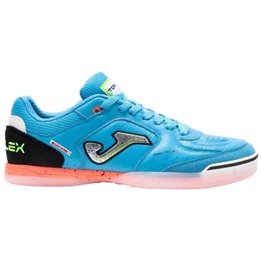 Imagem de Chuteira Futsal Joma Top Flex Unissex Azul Turquesa Laranja-Unissex