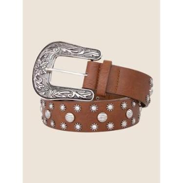Imagem de Cinto Country Feminino Fivela Detalhada Com Tachas-Feminino