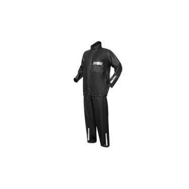 Imagem de Conjunto Para Motoqueiro Pvc M Preto Motoboy Deltaplus