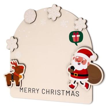 Imagem de Primeiro Enfeite de Natal do Bebê, Placa de Natal em Madeira com Pegadas Sinal para Decoração do Quarto Presente Chá Bebê Ensaio Fotográfico Recém-nascido