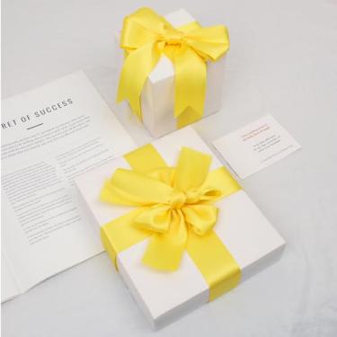 Imagem de Fita de cetim de narciso de dupla face, fita de poliéster de 3,5 cm x 50 metros para embalagem de presente, artesanato, fabricação de laços, costura, buquê de flores, decoração de festa de casamento