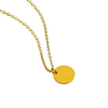 Imagem de 1 colar redondo de letras com acabamento brilhante banhado a prata para mulheres, joia fina, presente para mamãe, 45cm, Cobre, Sem Pedra Preciosa