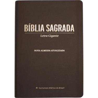 Imagem de Bíblia Sagrada NAA Nova Almeida Atualizada Letra gigante Marrom