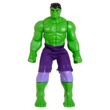 Imagem de Boneco Super Herói Hulk De 29 Cm Articulado Power Force