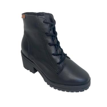 Imagem de Bota Coturno Fem Bottero Couro Burnish Preto Ônix 349101-1