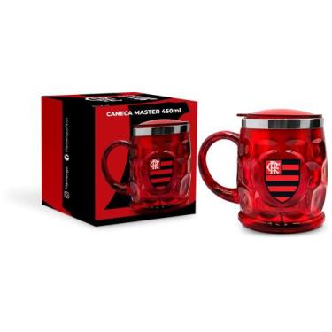 Imagem de Caneca Térmica Flamengo Copo Inox Mengão 450ml Torcedor Oficial - Bras