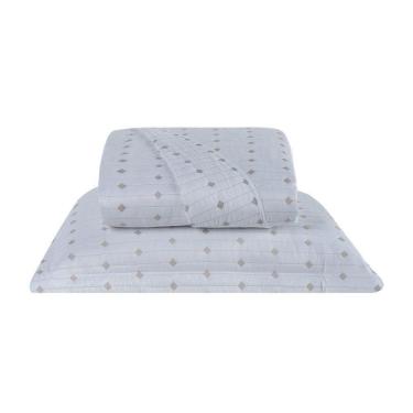 Imagem de Cobre Leito 2 Peças Solteiro Percal 200 Fios Decor 100% Poliéster - Branco