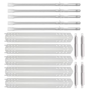 Imagem de WALBZS Kit de reposição de peças de grelha para queimador Charbroil Performance 5 463347519, Charbroil 463347017, 463335517, 463276517, 463244819 queimadores, placas de aquecimento, tubo de transporte