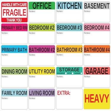 Imagem de Etiquetas móveis 20 etiquetas/folha (25 folhas) - 10 x 7 cm por etiqueta