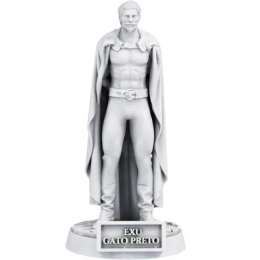 Imagem de Estátua Exu Gato Preto Umbanda Candomblé (Cor Mármore)