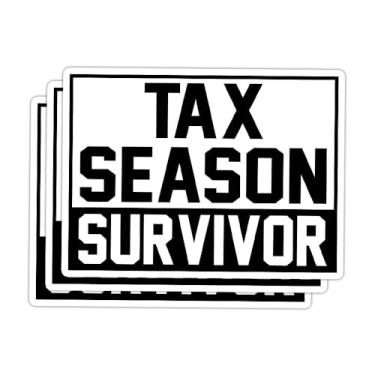 Imagem de ULTRAVUTT (Conjunto de 7,6-7,6 cm) Adesivo de sobrevivente de temporada fiscal adesivos engraçados contabilidade contador CPA escritório contador financeiro presentes decalques presentes à prova