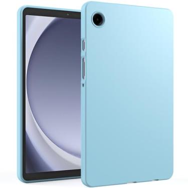 Imagem de GUNPRIO Capa azul claro para Samsung Galaxy Tab A9 de 8,7 polegadas (SM-X110/X115/X117, lançado em 2023), ultrafina, macia, capa traseira de TPU flexível