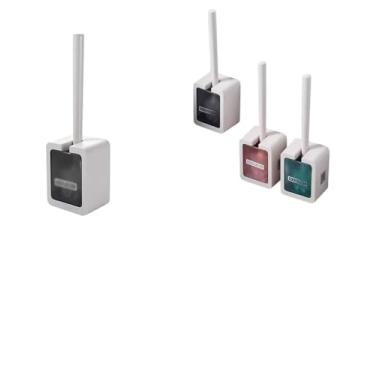 Imagem de Escova Sanitária de Plástico com Suporte, Cores Sortidas, para Banheiro, Limpeza Doméstica