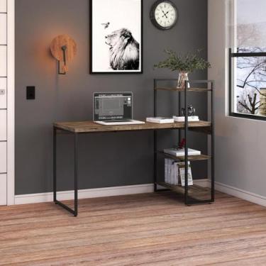 Imagem de Mesa c/Estante Alta 135X64X115cm C/03 Prateleiras - Compace Decor, Car