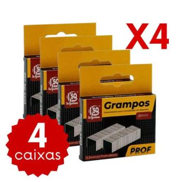 Imagem de Grampo Tapeceiro 8 mm Tipo 53 8.000 peças de Aço Galvanizado para Esto