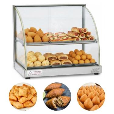 Imagem de Estufa Para Salgados Dupla 6 Bandejas Vitrine Expositor Titã Térmica E