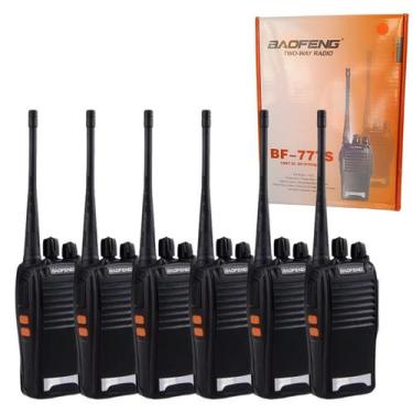 Imagem de Kit 6 Rádio Comunicadores Baofeng 777S UHF 16 Canais