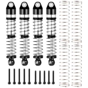Imagem de Amortecedores de óleo de carro RC de alumínio 1/24 48 mm amortecedor de absorção estendido para todos os AXIAL SCX24 Deadbolt C10 JLU Gladiator Bronco