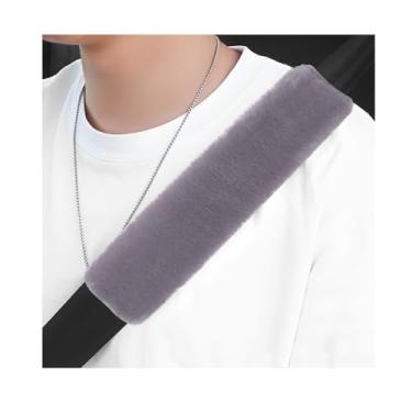 Imagem de Yourkar Capa de cinto de segurança de carro de 4 peças, protetor de cinto de segurança automático macio para uma condução mais confortável, almofada de pescoço de ombro de pelúcia quente adequada para