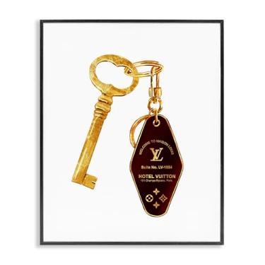 Imagem de Stupell Industries Arte giclée emoldurada cinza com chave dourada glamourosa, design de Ziwei Li, 50 x 40 cm