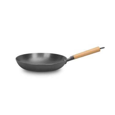 Imagem de Frigideira Ferro Fundido Nitretada 26Cm/2,0 L Cabo Madeira