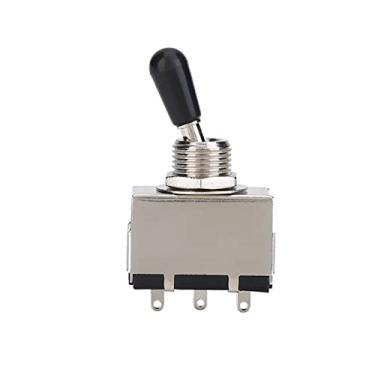 Imagem de INTERRUPTOR DE ALAVANCA DE 3 VIAS INCLUÍDO DE SUBSTITUIÇÃO DE PONTA PRETA PARA GUITARRA ELÉTRICA ESTILO LP