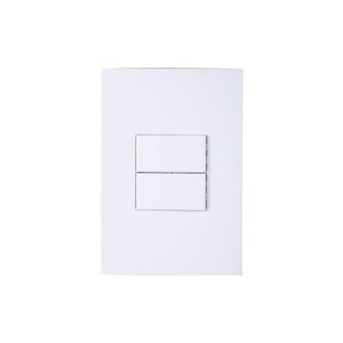 Imagem de Interruptor Simples Duplo Margirius Sleek Com Placa 10a 4x2 Branco