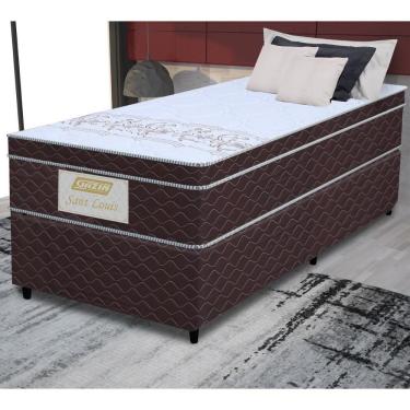 Imagem de Cama Box Conjugado Solteiro Com Colchão 88x71x188 Saint Louis Gazin Cr35370 Marrom
