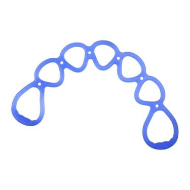 Imagem de Colaxi Faixa Elástica de Resistência com 7 Anéis, Aparelho de Alongamento e Exercícios para Ginástica, Azul
