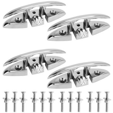 Imagem de Gancho 316 de aço inoxidável de 12 cm, design dobrável para iates, caiaques e pequenos barcos