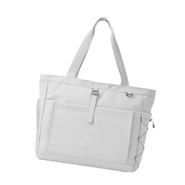 Imagem de YIJU Bolsa para raquete de tênis com bolso espaçoso com zíper, portátil, ideal para guardar raquetes de pickleball, moletom e toalha, Cinza Claro