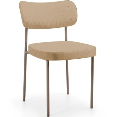 Imagem de Cadeira Decorativa Sala De Jantar Melina Base Arena L02 Linho Bege Escuro - Lyam Decor