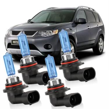 Imagem de KINGSOFE Lâmpadas de farol de halogêneo para veículos compatíveis com Honda civic 2004-2013, 9005/HB3/H10 farol alto + kit combo de feixes baixos 9006/HB4, lâmpada de carro, Pulg and Paly, pacote com