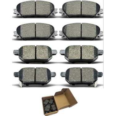 Imagem de Conjunto de pastilhas de freio adequado para Pontiac Vibe 2009-2010, para Scion xB 2008-2015, para Toyota Corolla 2009-2019, para Toyota Matrix 2009-2014, D1184 D1354 8 peças de pastilhas de freio