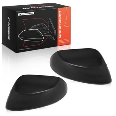 Imagem de A-Premium 2 peças de tampas de espelho retrovisor do lado do motorista e do passageiro - compatível com Toyota Corolla 2020 2021 2022 2023 2024 - preto liso