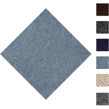Imagem de CUCOS Carpetes Em Placas 24" X 24" Descasque e Cole, Carpete Quadrado Autoadesivo com Almofada Macia, Piso de Carpete Antiderrapante, Faça Você Mesmo, Fácil para Quarto, Sala de Estar, 10 Peças