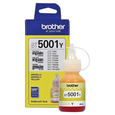 Imagem de Tinta Brother Bt-5001y Bt5001 Amarelo autêntico Dcp-t300 Dcp-t500w Dcp-t700w Mfc-t800w 41.8ml