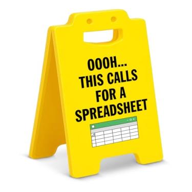 Imagem de Presentes engraçados para contador decoração de mesa de escritório Isso chama uma placa de mesa de planilha