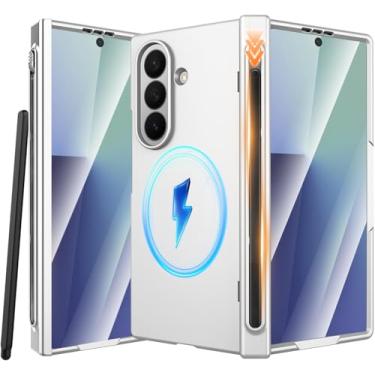Imagem de NINKI Capa Stylus para Samsung Galaxy Z Fold 7 com suporte para caneta S, compatível com Magsafe, proteção de dobradiça de tela resistente para Galaxy Z Fold 7 capa magnética para Samsung Z Fold 7