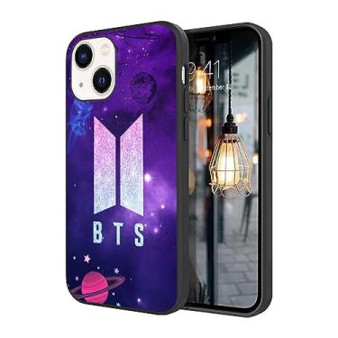 Imagem de WWDIYHOUSE Capa compatível com iPhone 13, capa à prova de choque de TPU macio com design exclusivo e legal para homens/mulheres/meninos/meninos (Fashion-BTS-9)